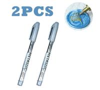 Bancs Vintage Avertir Timbre Marqueur Stylo,Bricolage Art Décoration Feu Peinture Sceau Graffiti Cire Document Marqueurs Stylos Or Argent 1-3 Pièces - Type 2 Pcs #B