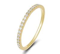 Band de mariage en argent sterling en argent sterling zircone à moitié éternité anneau de fiançailles empilable Taille 3-13