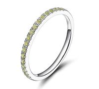 Band de mariage en argent sterling en argent sterling zircone à moitié éternité anneau de fiançailles empilable Taille 3-13