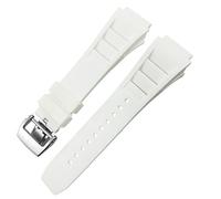 Band de montre en caoutchouc 20 mm 25 mm pour le bracelet de bracelet à la boule de travail douce Richard Spring Bar Silicone Mille Mille Sport Watch (Couleur: Gray Fold Backle, taille: 20 mm)