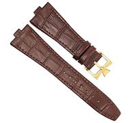 Band de montre en cuir authentique pour Vacheron Constantin Série à l'étranger 4500V 5500V P47040 Boucle en acier inoxydable Men de montre STRAP 25 * 8 mm (couleur: 25-12 mm, taille: 25 mm-8 mm)