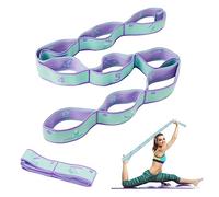 Band D'étirement de Yoga, Sangles de Fitness Band Strap D'étirement de Yoga avec 9 Boucles, Accessoires de Yoga à Courroie de Gymnastique Hautement Elastique, pour le Yoga, Exercices D'étirement