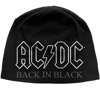 Band Monkey AC/DC Bonnet Cap Back in Noir Classic Album Logo Officiel Nouveau Jersey Size One Size