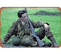 Band Of Brothers War Military Action Drama Hbo Band - Band of Brothers Guns Plaque en métal 20,3 x 30,5 cm Décoration murale vintage rétro