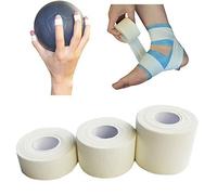 Bandage adhésif élastique - Bande de cerclage athlétique solide pour soutien articulaire, confortable, sport, rugby, football pour stabilisation (1 pièce, 10 cm x 4,5 m, blanc)
