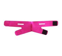 Bandage amincissant anti-rides pour le visage - Ligne V - Pour joues, mentons, cou - Sangle de massage - Masque de relaxation - Outil de beauté (rose rouge)