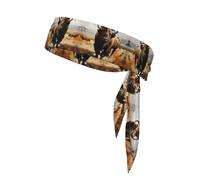 Bandage athlétique double face pour troupeau de bison d'Amérique du Nord avec bandeau de sport imprimé, convient pour le tennis, le ninja, le karaté, la course à pied et