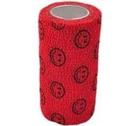 Bandage auto-adhésif 10x450cm, rouge avec Emoji