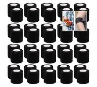 Bandage Autoadhésif 40 Rouleaux, 5 cm x 4,5 m Bandages Cohesive Respirants, Bande Strapping Adhésif Fixation pour Les Humains et Les Animaux, Elastoplast Bande Adhésive pour Sports (Noir, 5cm x 4,5m)