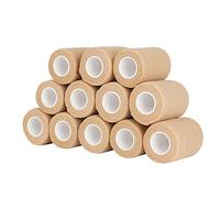Bandage Autoadhésif Vet Wrap 12 rouleaux de 7,5 cm x 4,5 m (Beige)