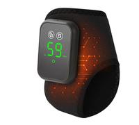 Bandage chauffant pour cheville - Masseur de pieds en tissu de 22,6 cm | Attelle de jambe portable avec chaleur et vibrations pour homme et femme pour homme et femme - Pour mollet, genou, spa