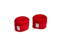 Bandage de Boxe avec Passe-Pouce (4 mètres Bandes de Protection de Main, Demi élastique avec Velcro) - Rouge