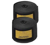 Bandage de Boxe pour Kickboxing, Bandages Réglables pour Les Mains, 2 Pièces, de Protection en Coton Respirant (Black)