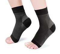 Bandage de Cheville Maintien Sport, Protege Chevillère Soutien Respirante Ankle Support pour Homme et Femme Entorse, Arthrite, Tendinite, Fasciite Plantaire et Douleurs (Noir et gris, 2XL EU42-45)