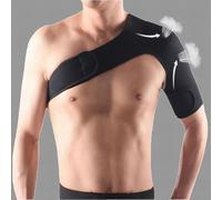 Bandage de compression d'épaule en néoprène pour soulager l'inconfort, ajustement réglable, convient à la plupart des adultes (épaule gauche)