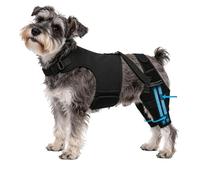 Bandage de soutien pour jambe arrière de chien - Manches réglables avec fermeture - Genouillère pour chien - Pour les amis âgés à quatre pattes de taille moyenne et grande après l'entraînement, le