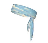 Bandage de sport imprimé nuages blancs au-dessus de la mer pour les amateurs de sport Ninja Football et basket-ball