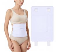Bandage de taille à l'huile de ricin réutilisable, réglable, kit de compression, compresse à l'huile de ricin pour femmes et hommes, détoxification du foie, compression gastro-intestinale, lavable