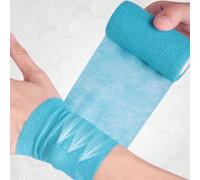 Bandage élastique auto-adhésif, bandage enveloppant coloré et extensible, support de compression pour attelle de genou de sport 450cm*2.5cm,450cm*5cm,6 pièces/450 cm - 2,5 cm,6 pièces/450-5 cmÉtoffe