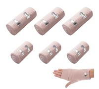Bandage élastique, lot de 6 bandages élastiques, bandages élastiques, pour le soutien de la cheville, des bras, des jambes ou des blessures à la poitrine (4,5 x 7,5 cm, 4,5 x 10 cm)
