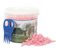Bandage élastique pour cheval Harry's Horse Magic braids, pot Rose TU