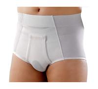 ORIONE Bandage herniaire Slip Blanc pour hernie Inguinale modèle Sport Coupe Haute et Ouverture frontale complète - couleur blanche - Art. 316 Taille 5 > 91-95 cm