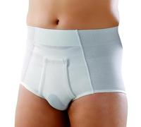 Bandage herniaire Slip Blanc pour hernie Inguinale modèle Sport Coupe Haute et Ouverture frontale complète - couleur blanche - Art. 316 Taille 3 > 81-85 cm