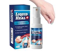 Bandage liquide pour la peau, 30 ml de pansement liquide pour la peau, liquide de nettoyage des plaies, spray imperméable pour, pansement rapide pour genoux, éraflures mineures et pieds