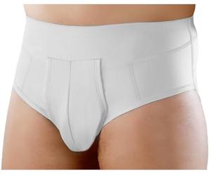 Bandage Slip Blanc pour Hernie Inguinale modèle Confort Art. 515 Taille 2 > 76-80 cm