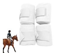 Bandages de jambes de cheval - 4 pièces enveloppements élastiques respirants pour le support et les protections des leggs équins | WRapps de compression réutilisables pour l'entraînement, l'équitation
