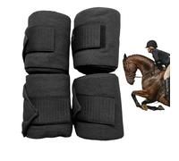 Bandages de jambes de cheval - 4 pièces enveloppements élastiques respirants pour le support et les protections des leggs équins | WRapps de compression réutilisables pour l'entraînement, l'équitation