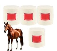 Bandages Enveloppés De Chevaux - 118.11x3,94 Pouces Enveloppements De Jambe De Cheval pour La Protection Et Le Soutien, 4 Pièces avec Conception Ergonomique, Bandage Doux Flexible pour La Conduite