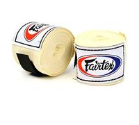 Bandages Fairtex HW2 Premium Coton pour Boxe 4,5 m (Paire) (Crème)