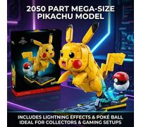 Bandai 75152 Blocs de construction Pikachu 2050 pièces, cadeau pour invités, Halloween, Noël, compatible avec les briques LEGO 72152 bagged 4