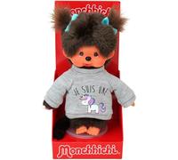 Bandai Peluche Doudou Monchhichi Kiki « Je suis une licorne » 20 cm