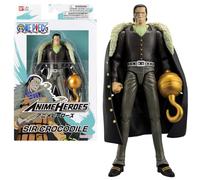 BANDAI - Anime Heroes - One Piece - Figurine Anime Heroes 17 cm - Crocodile - Licence Officielle One Piece - Figurine articulée Crocodile Version - Jouet Enfant 4 Ans et + - 37055