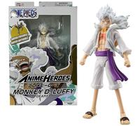 BANDAI - Anime Heroes - One Piece - Figurine Anime Heroes 17 cm - Monkey D. Luffy Gear 5 - Licence Officielle One Piece - Figurine articulée Luffy Version Gear 5 - Jouet Enfant 4 Ans et + - 37054