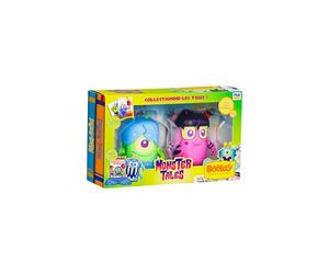 BANDAI - Booksy - Monster Tales - Pack de 2 Figurines et Livres - Mini-Figurines Monstre avec Histoire - Jouet Enfant 3 Ans et + - PMB2015