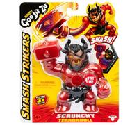 BANDAI CO42796 Heroes de Goo JIT Zu Figurine d'action Découvrez Les Nouveaux Smash Strikers Figurine Terreur Bull, éponge et étire, Multicolore