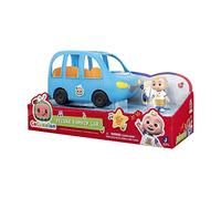 Bandai - CoComelon - Voiture familiale musicale - Véhicule qui joue la chanson "Are we there yet" (en anglais) et 1 figurines 7 cm : JJ, TomTom, YoYo, Maman, Papa - WT0104