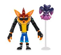BANDAI Crash Bandicoot Figurines Biker Crash avec Masque | Jouet de Motard de 11 cm avec Masque et Accessoires de Support | Figurines à Collectionner comme Marchandises et Cadeaux de Jeu vidéo