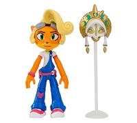 BANDAI Crash Bandicoot Figurines Coco Bandicoot avec Masque | Jouet Coco Bandicoot de 11 cm avec Masque et Accessoires de Support | Figurines à Collectionner comme Marchandises et Cadeaux de Jeu