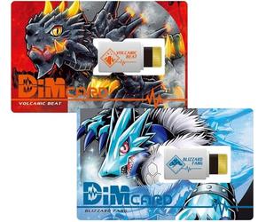 Bandai - Digimon - Carte DIM pour Vital Bracelet Digimon - Set V.1 Volcanic Beat & Blizzard Fang - NT58680