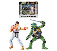 Bandai - Figurines Officielles 15cm Teenage Mutant Ninja Turtles x Street Fighter - Leo VS RYU - P81251