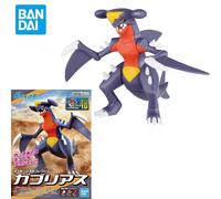 Bandai - figurines Pokemon originales, Plamo Garchomp, jeu d'anime, assemblage de figurines d'action, ornements à collectionner, modèle de jouets, cadeau Garchomp