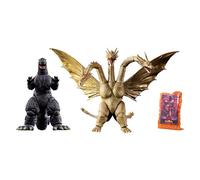 BANDAI Godzilla Figurine d'action Godzilla (1991) VS King Ghidorah (1991) Battle Lot de 2 figurines d'action avec accessoires de combat - Ensemble de collection dans une boîte d'emballage pour fans et