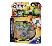 BANDAI Heroes de Goo JIT Zu CO42997 Figurine d'action Hulk avec Infinity Armour, Jouet élastique et empilable Marvel pour Enfants, Multicolore