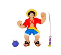 BANDAI Heroes de Goo JIT Zu Figurine d'action Monde One Piece Super Figurine Monkey D. Luffy Éponge et étire Multicolore CO42939