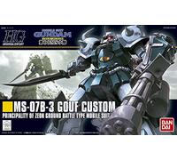 Bandai Hobby BAS5059165 Gundam HGUC #117 MS-06b Gouf Custom Model Kit (échelle 1/144), Gris Acier
