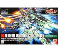 BANDAI SPIRITS- Full Armor Unicorn Gundam (Destroy Mode) 1/144 Hguc Model Kit Maquette en Plastique, BAN189487, Vert, S